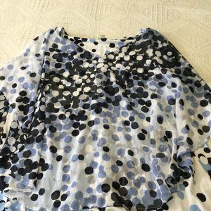Women's 22/24 Polka Blue and white polka dot shirt